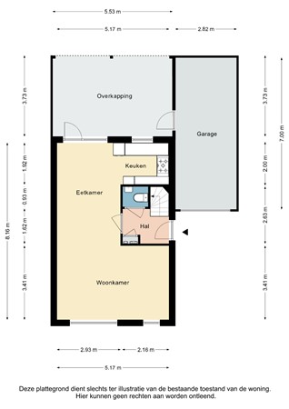 Plattegrond - Gaffelhof 19, 6418 KB Heerlen - Gaffelhof 19 Heerlen - Begane grond 2D.jpg